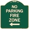 Signmission No Parking Fire Zone W/ Left Arrow Heavy-Gauge Aluminum Architectural Sign, 18" x 18", G-1818-23618 A-DES-G-1818-23618 - alternate 1